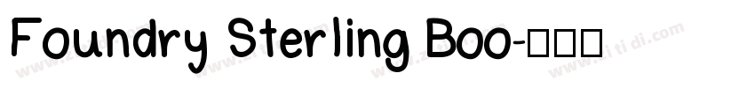 Foundry Sterling Boo字体转换